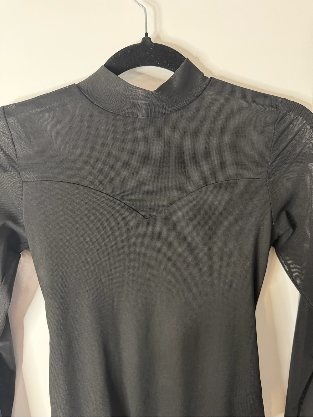 Stella Luce Black Mock Neck Long Sleeve Top